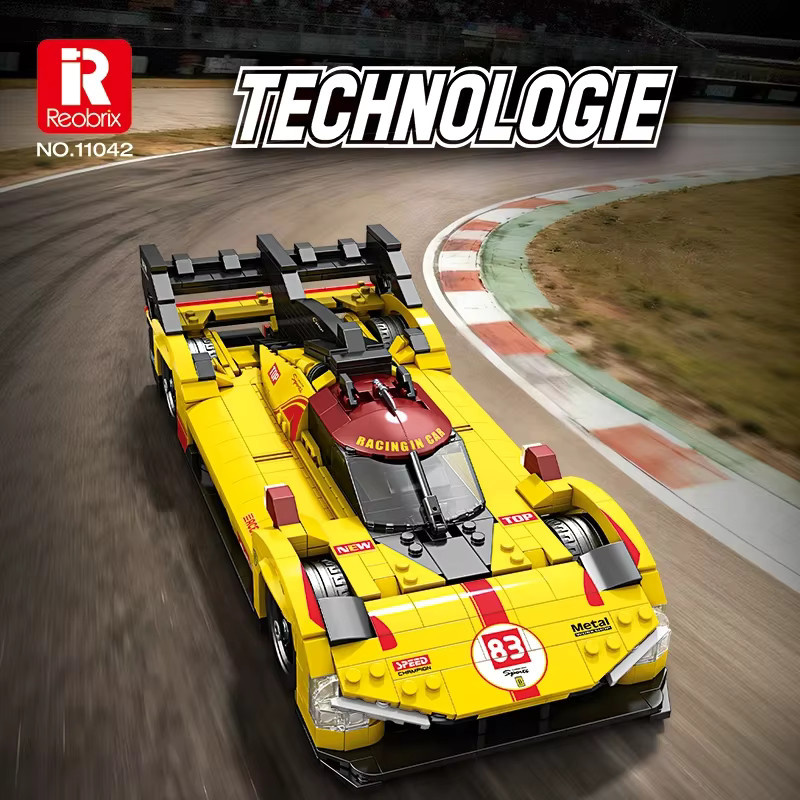 REOBRIX Gelb Supercar Bausteine, Auto Modell, 1370 Teile, ab 14 Jahren - Bild 2