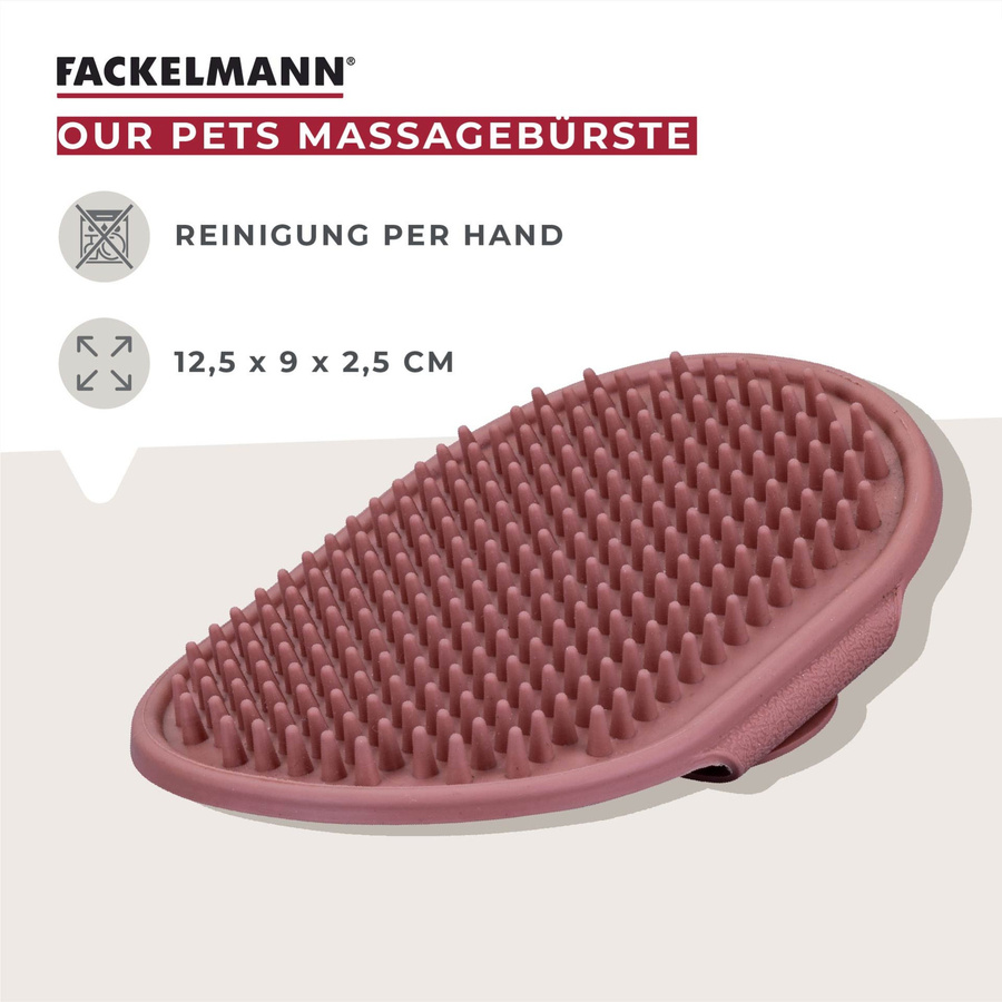Fackelmann Our Pets Massagebürste in Rot und Pink - Bild 3