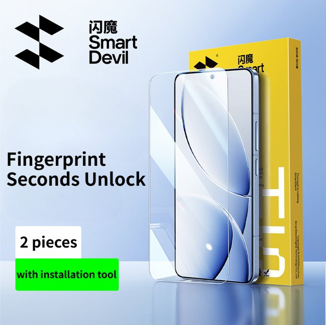 SmartDevil 2 Stück gehärtete Glasfolie für Redmi K80 Pro und Redmi K80, HD Sichtschutz, transparent, Anti-Fingerabdruck, nicht vollständig abdeckend - Bild 1