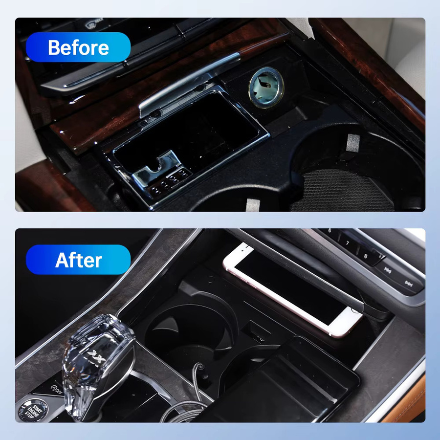 MOCENDO Drahtloses Auto-Ladegerät für BMW X5 2019-2023, 15W Schnelles Handy-Ladegerät und Halterung in Schwarz - Bild 3