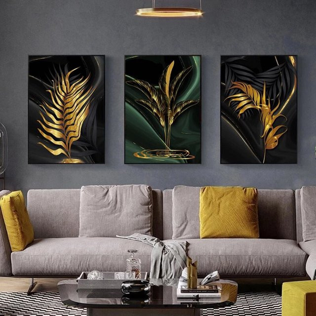 TPFLiving Luxus Poster Leinwand mit abstrakten Motiven ohne Rahmen Modell TPFL-LW-11-SET Breite: 60 cm, Höhe: 80 cm - Bild 1