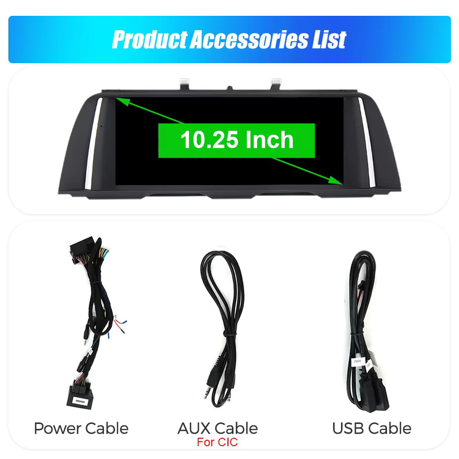 MEKEDE Linux-System Autoradio für BMW 5er F10 F11 2012-2017 mit 10,25 Zoll QLED-Touchscreen, WiFi, Bluetooth, GPS, Wireless CarPlay und Android Auto in Schwarz - Bild 5
