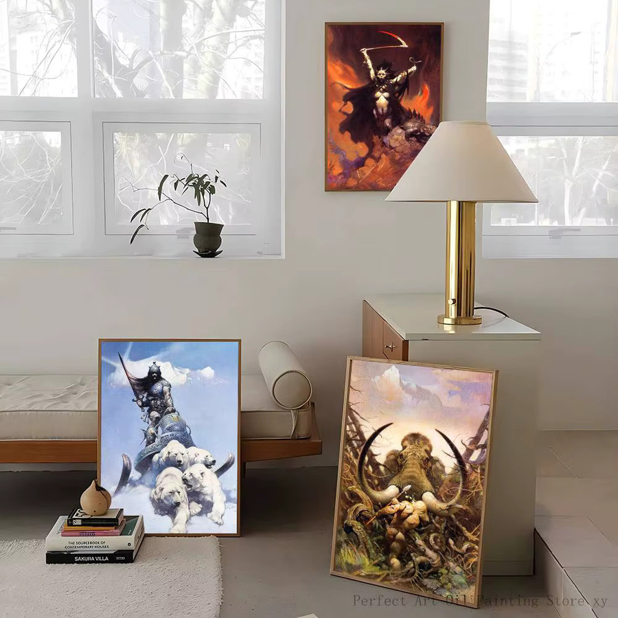 Frank Frazetta Wandkunst Poster mit Tiermotiven in Mehrfarbig, Rechteckig - Bild 3