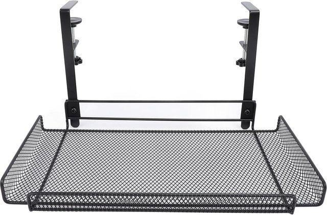 mfySpace Unter Schreibtisch Organizer Klemmbare Kabelmanagement Ablage aus Metall in Schwarz - Bild 1