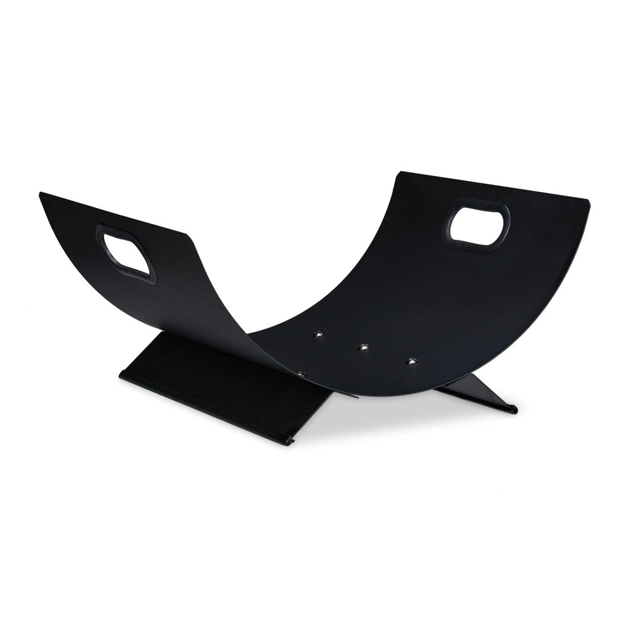 Relaxdays Kaminholzkorb aus Stahl in Schwarz, B/T/H: 40,5 x 33 x 18,5 cm - Bild 2