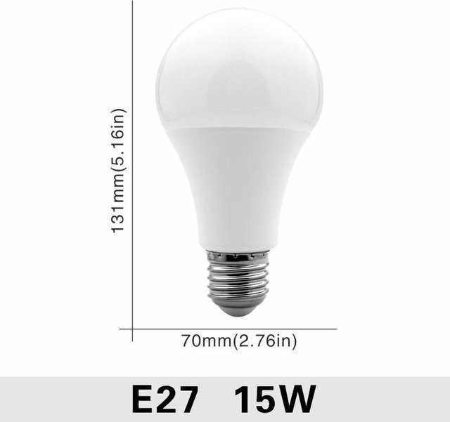 Meiteai-Home LED Lampe E27 mit 15W in Weiß - Bild 1