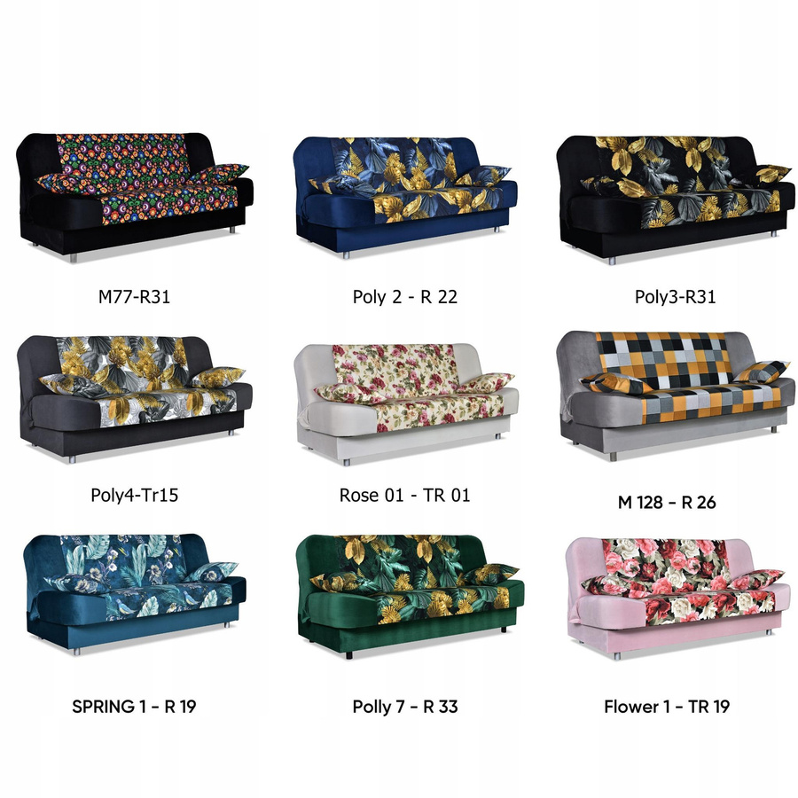 Schlafsofa Sara Print Duo von Family Möbel als ausklappbares 2-Sitzer mit Bonell-Federkern in Print-Optik, B/T/H: 200 x 95 x 200 cm - Bild 4