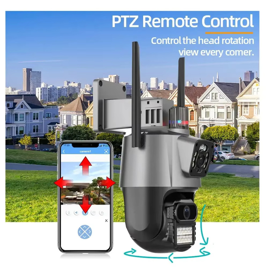 Overscam 10 Kanäle 8MP WLAN PTZ IP Überwachungssystem mit Doppel Linse, Zwei-Wege-Audio und Farb-Nachtsicht - Bild 2