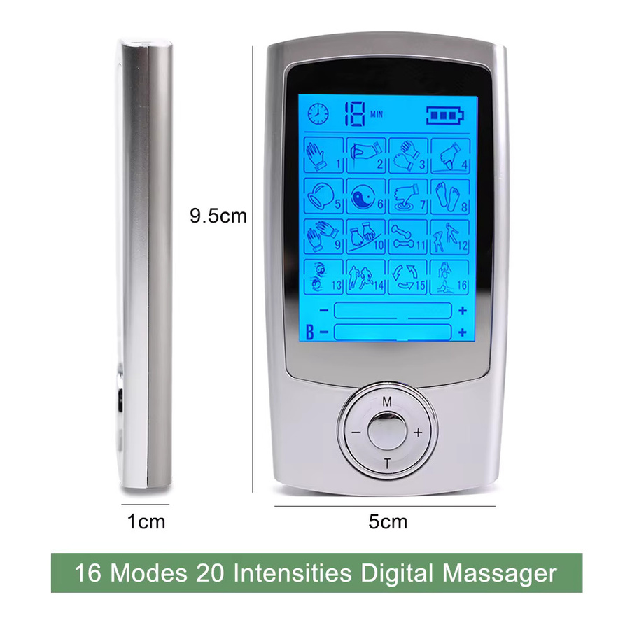 Raiuleko Elektrisches EMS Akupunktur-Körpermassagegerät, Silver - Bild 2
