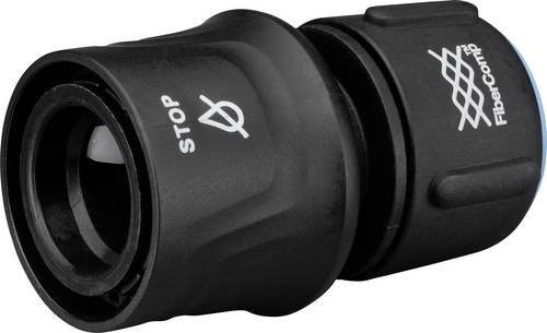 Fiskars FiberComp Schlauchanschluss mit Wasserstop, 13 mm bis 15 mm, Blau/Schwarz - Bild 1