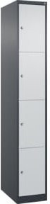 C+P Schließfachschrank Classic PLUS mit 1 Abteil in Anthrazit und Lichtgrau, H x B x T: 185 x 30 x 50 cm - Bild 1