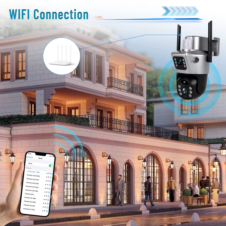 Podofo V380PRO 6MP HD Kabellose Solarkamera mit WiFi und SIM-Karte, 4K IP-Netzwerkkamera mit PIR Menschenerkennung und IP66 Schutzklasse - Bild 2