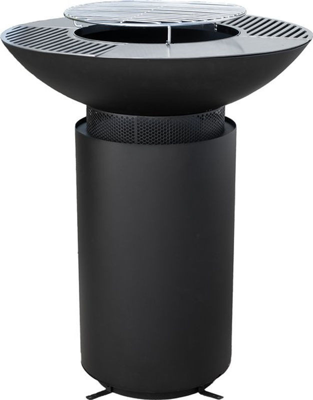 Westmann Grillplatte aus Stahl und Edelstahl in Schwarz, B/T: 75 x 75 cm - Bild 1