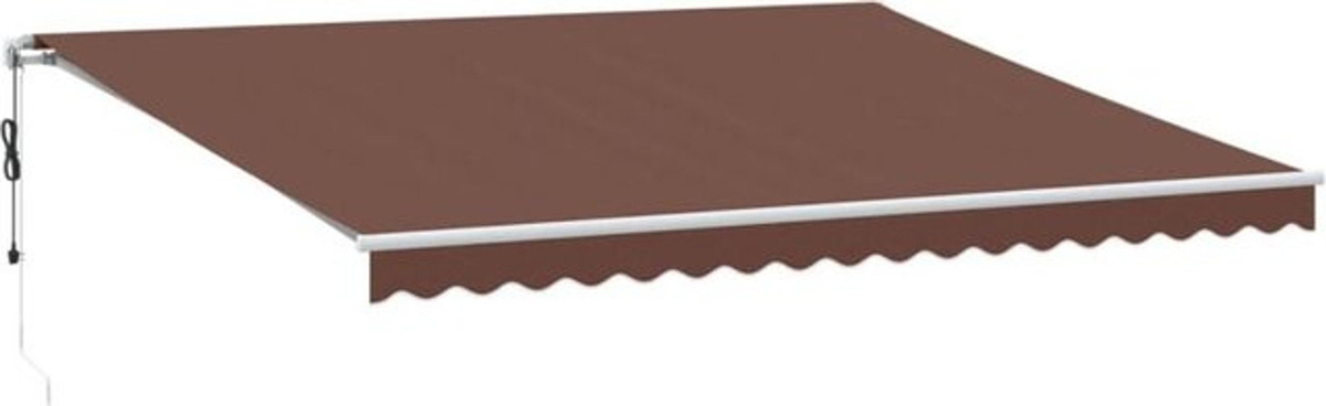 Automatische Markise mit LED von Vidaxl in Braun, B: 450 cm, T: 350 cm - Bild 1