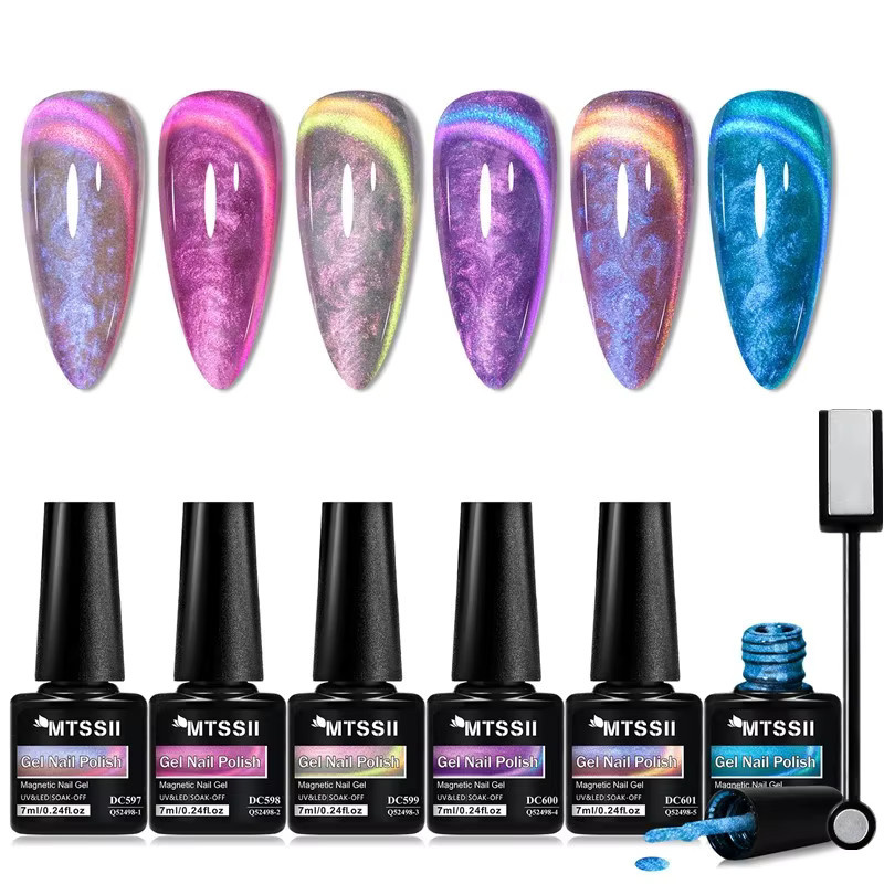 Mtssii Auroras Shell Magnetisches Gel Nagellack Set, Schimmernd - Bild 7