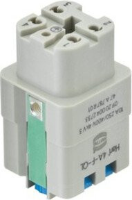 Harting Buchseneinsatz Han 4A-F-QL 09200042733 in Grau aus Kunststoff - Bild 1