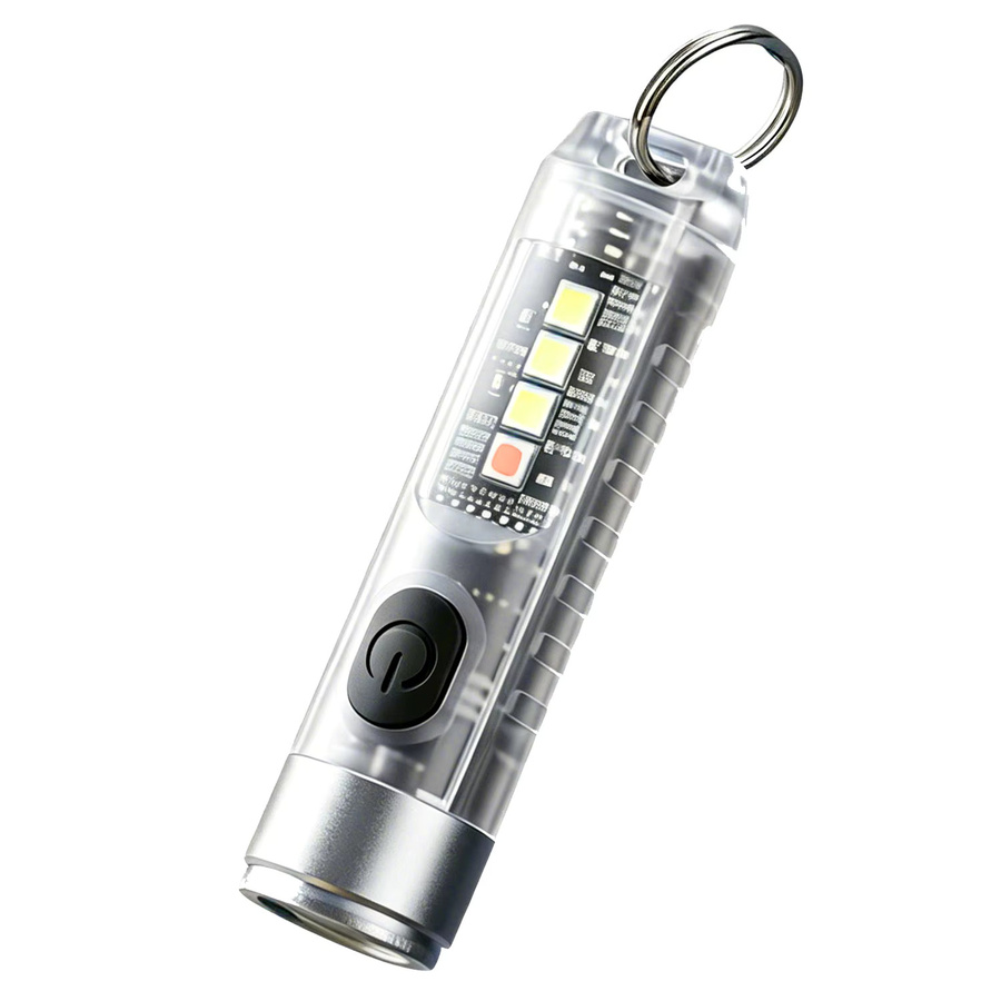 Heinast Mini EDC Taschenlampe mit Mehrfachmodi und Magnetischer Basis, UV, Rot, Blau, Blitzlicht, IP65 Wasserdicht, Typ-C, in Rot und Blau - Bild 5