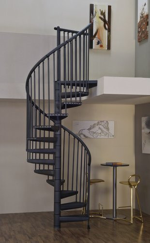 Minka Spindeltreppe Rondo Color aus Stahl in Grau für eine Geschosshöhe bis 300 cm - Bild 2