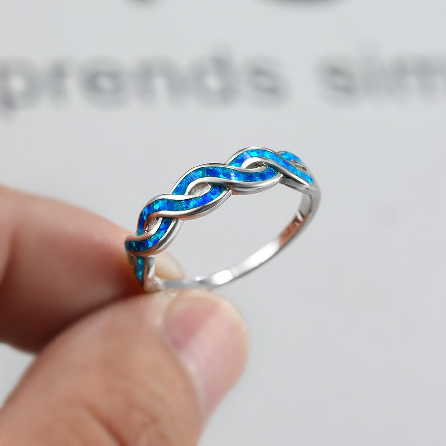 YIRAN Jewelry Ring, Kupfer, Zirkonia, Silber, Damen - Bild 4