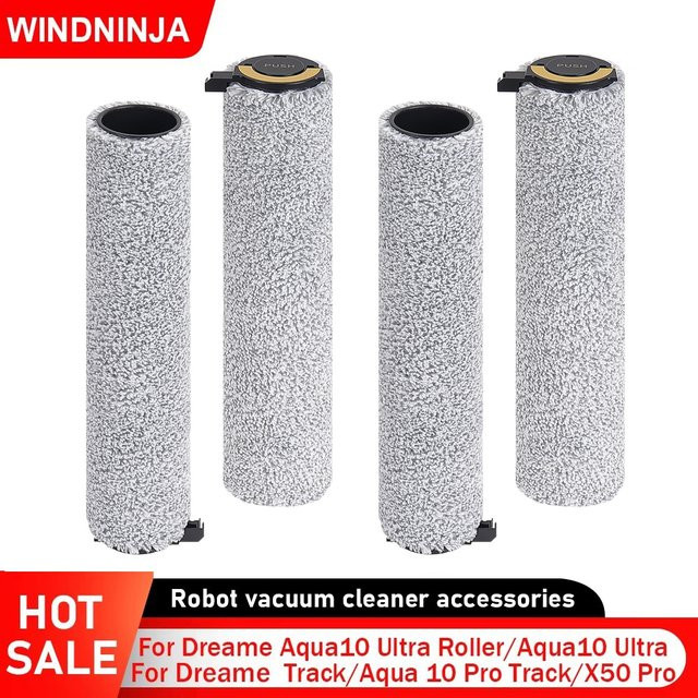 Dreame Ersatz-Mopptuch und Rollenbürste für Roboterstaubsauger X50 Pro, Aqua 10 Pro und Aqua 10 Ultra in Grau - Bild 1
