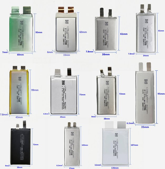 Hochleistungs-Polymer-Lithium-Batterie in Silber für 3,2V 3,7V 3,8V Anwendungen - Bild 1