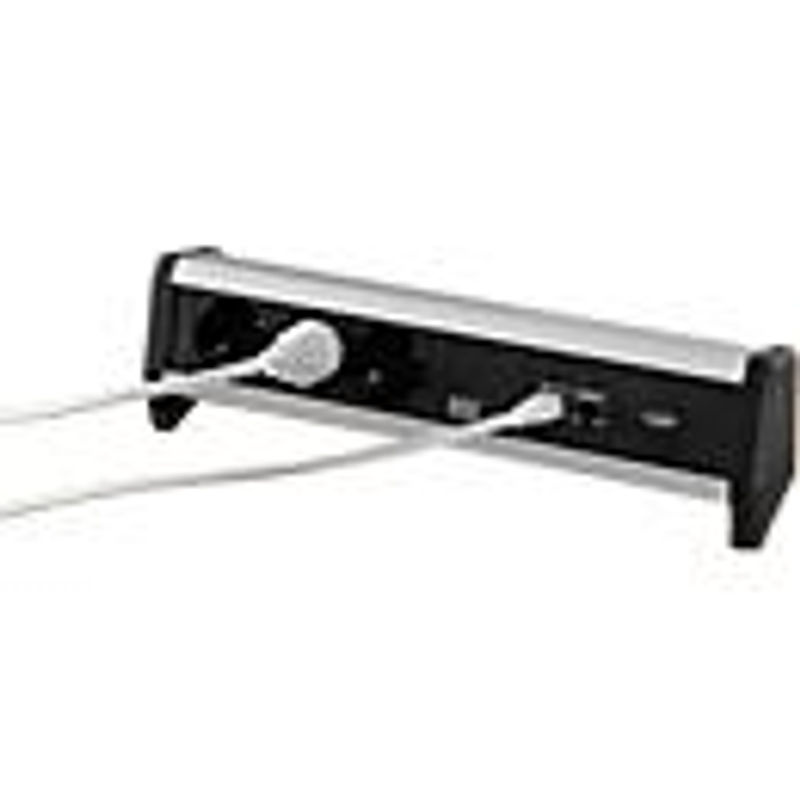 Bachmann DESK Steckdosenleiste in Schwarz mit USB-A und Ethernet/LAN Anschlüssen - Bild 4