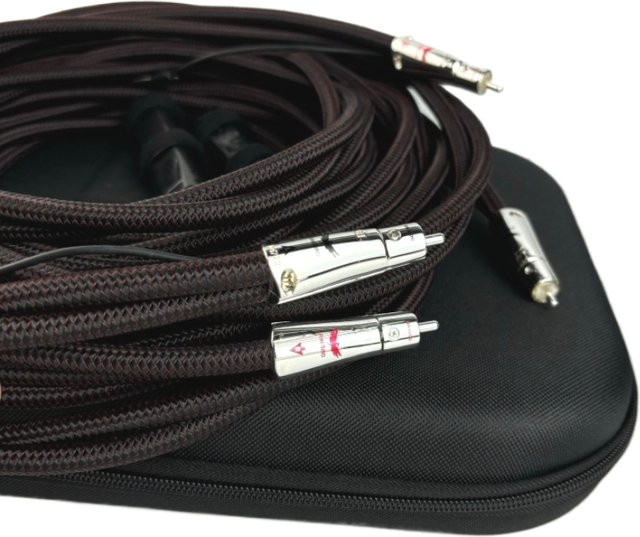 CUICUI EGG Hi-End Firebird RCA Kabel PSS Sterling Silber in Schwarz für HiFi Audio Verbindungen - Bild 1