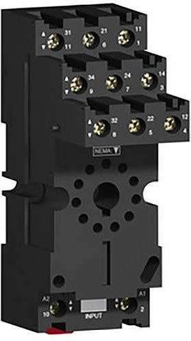 Schneider Electric RUZSC3M Relaissockel, Schwarz, 10 Stück - Bild 1
