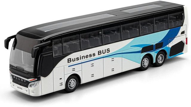 Linyi toy car Geschäfts-Fernverkehr-Eindeckerbus, Spielzeugauto, 1:30, mit Licht und Ton, ab 14 Jahren - Bild 1