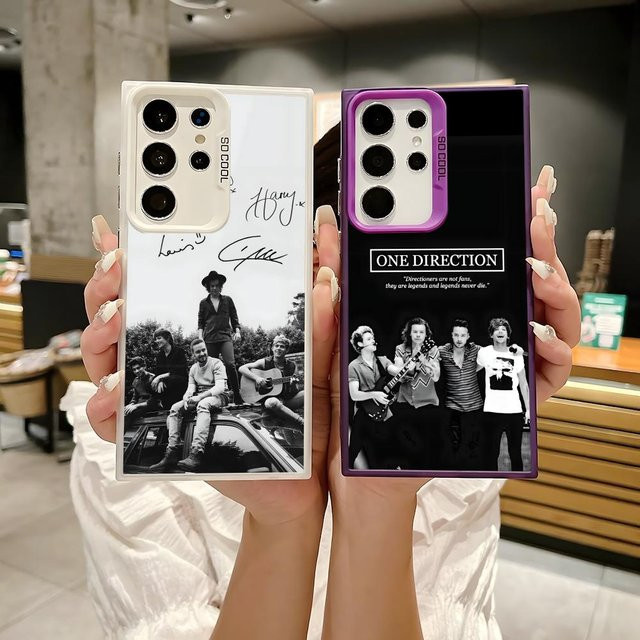 One Directions Silikon Handyhülle für Samsung Galaxy S25 Edge S24 S23 S22 S21 S20 Ultra in Bunt und Silber - Bild 1