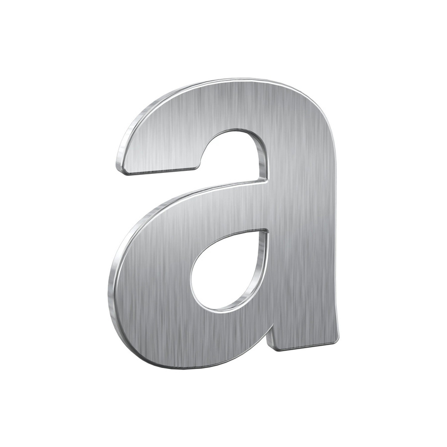 BASI Hausnummer und Buchstabe A aus Edelstahl in Silber - Bild 2