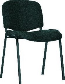 Besucher-Stuhl ISO in Schwarz und Blau - Bild 1