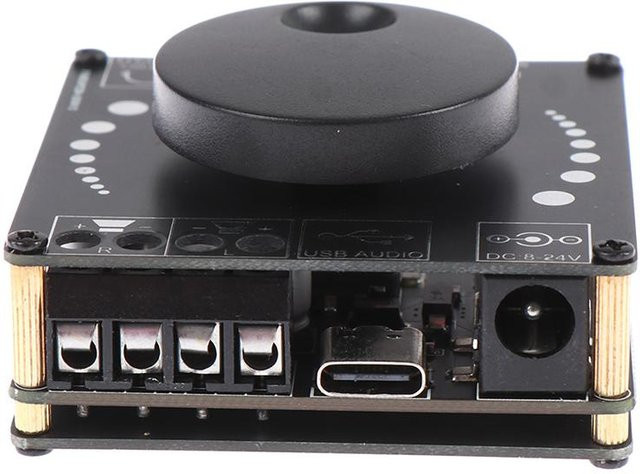 Iridescendha Hifi Stereo Bluetooth Digital Verstärker Board Tpa3116D2 mit Aux und USB-C Eingang, 50W + 50W, schwarz - Bild 1