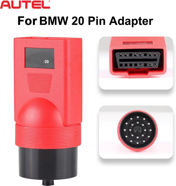 Autel BMW 20 Pin auf 16 Pin OBD2 Adapter für MaxiSys MS906 MS908 Diagnose Werkzeug in Rot - Bild 1