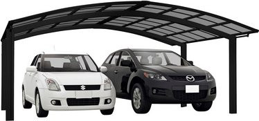 Ximax Doppelcarport Portoforte Typ 60 Schwarz B/T: 542,3 x 495,4 cm - Bild 3