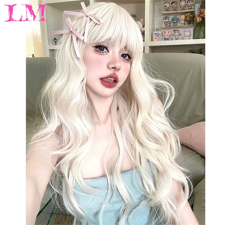 LM Damenperücke, blond, langes lockiges Haar, wasserwellig - Bild 3