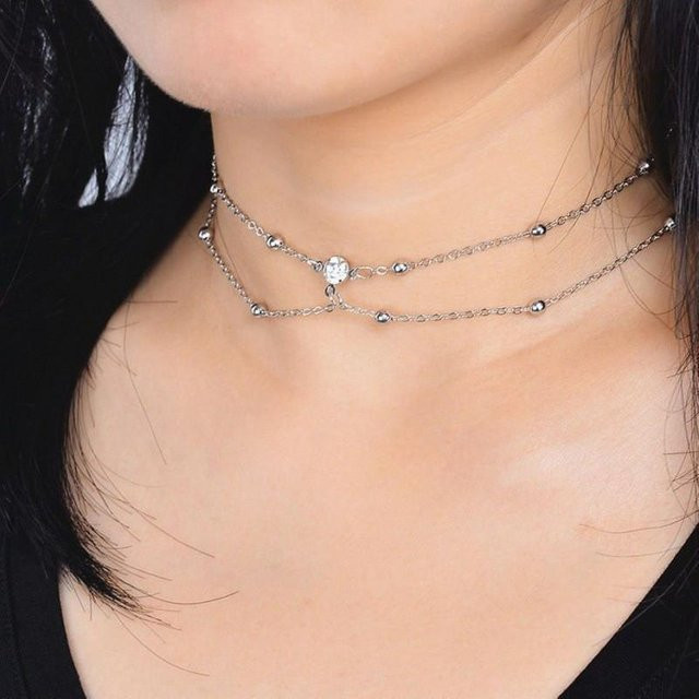 Lucky Star Jewelry Brustkette, Messing, Zirkonia, Damen, beige - Bild 1