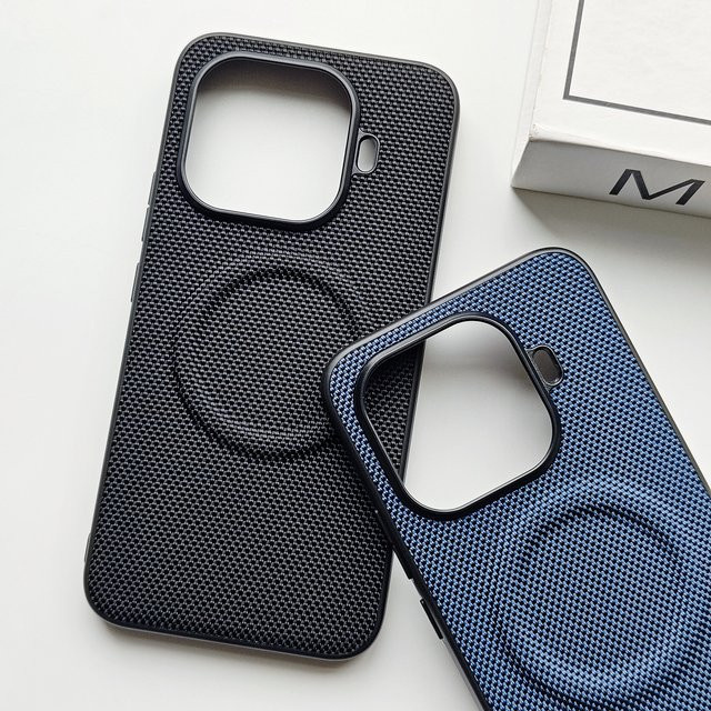 Business Konopi Leder Handyhülle mit Magnetfunktion für Xiaomi 17T Pro, 17 Pro Max, 15 und 14 Ultra in Schwarz für MagSafe kabelloses Laden - Bild 1