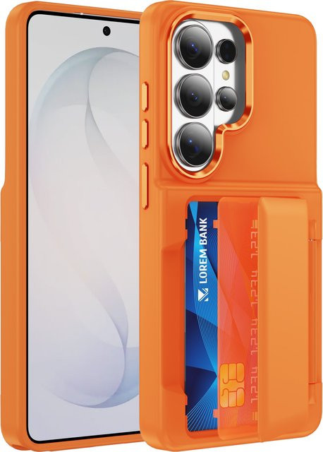 RPKKS Handyhülle mit Kartenfach und faltbarer Flip-Hülle für Samsung Galaxy S26 S25 S24 Plus S23 S22 Ultra, stoßfeste Panzer-Hülle für Android in Blau oder Orange - Bild 1