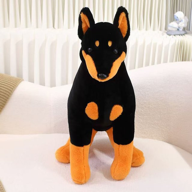 Dobermann Inu Puppe, Plüschtier, weiß, ab 14 Jahren - Bild 1