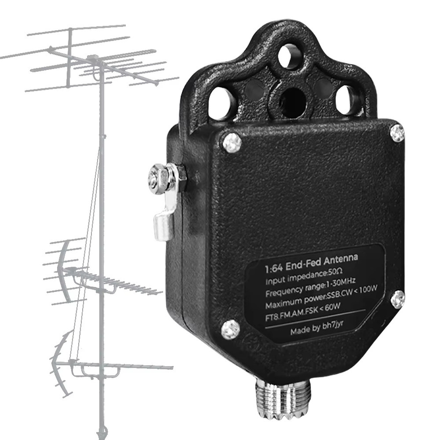 Alloet HF End Fed Antenne 1 MHz bis 30 MHz, tragbare 4-Band 8-Band Antenne für den Außenbereich, Schwarz - Bild 2