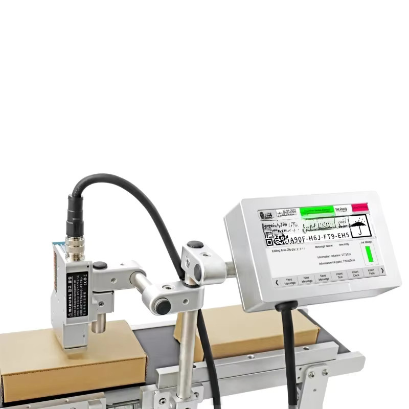 Xinkjet Inkjet-Drucker für Produktionslinien zur automatischen Codierung von Datum, Chargennummer und QR-Code, 25,4 mm, Weiß - Bild 1