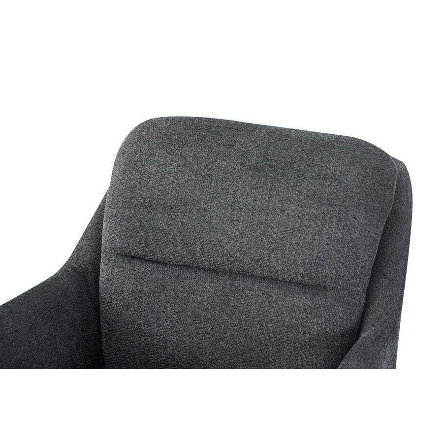 2er Set Stühle SOPHIE von xonox.home in Anthrazit aus Stoff mit Metallgestell, B/H/T: 53 x 87 x 62 cm - Bild 3