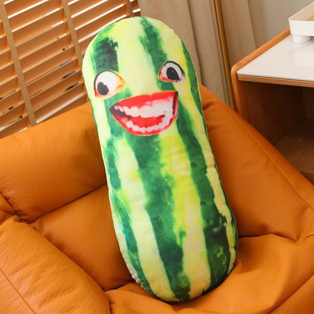 Yiran Health & Beauty Wassermelonen Plüschkissen, Stofftier, 40cm, ab 3 Jahren - Bild 1