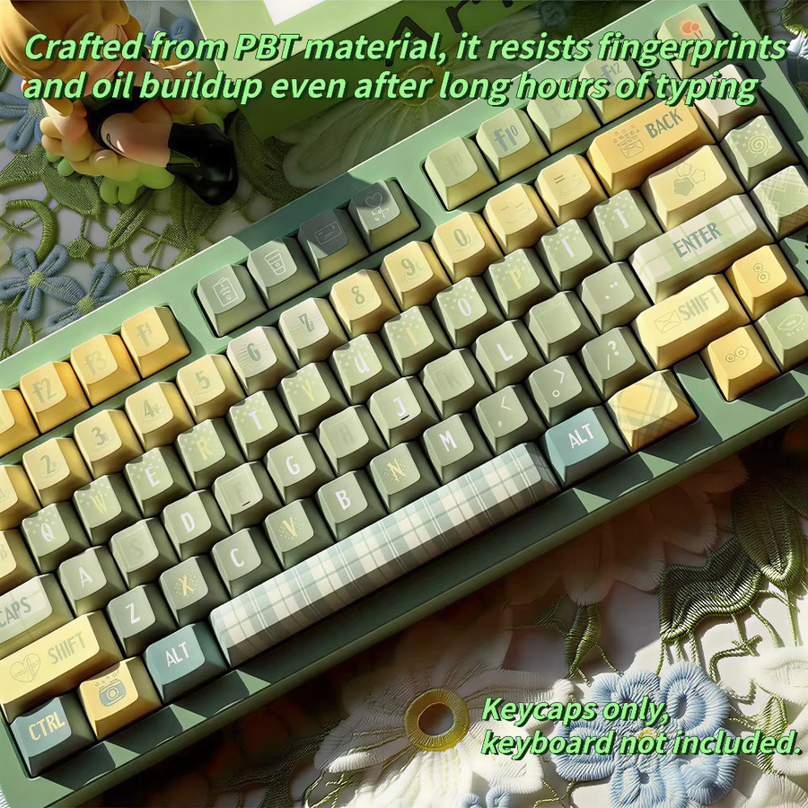 TTTSKONE PBT-Tastenkappen im CHERRY-Profil mit 5-seitigem Sublimationsdruck in Multicolor - Bild 4