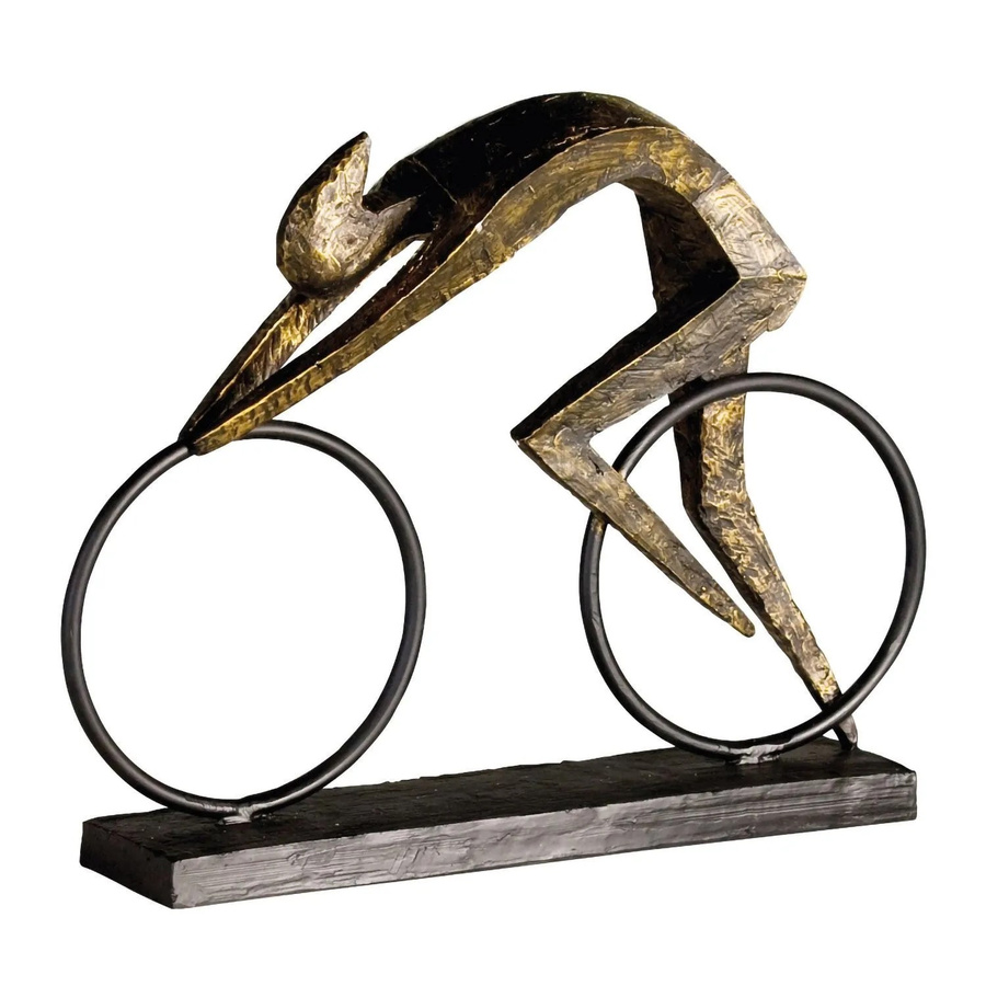 Gilde Skulptur Racer in Bronzefarben, moderne Tischdekoration, Höhe: 36 cm, Breite: 28,5 cm - Bild 2