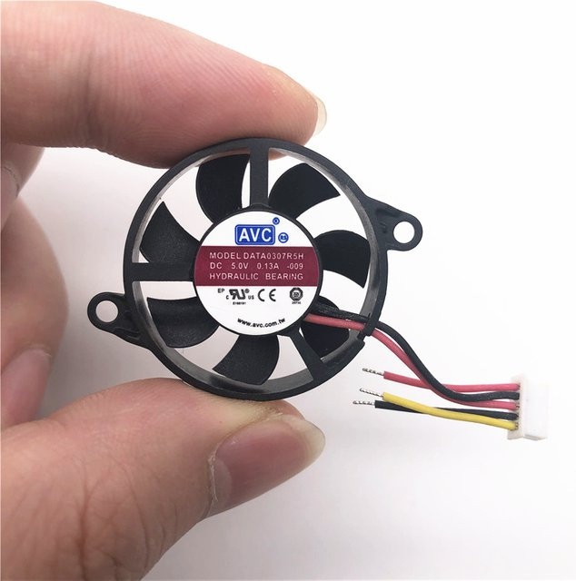 AVC DATA0307R5H-002 3007 LED-Laptop-Lüfter Schwarz B/T/H: 30 x 30 x 7 mm, 5 V, 0,65 W - Bild 1