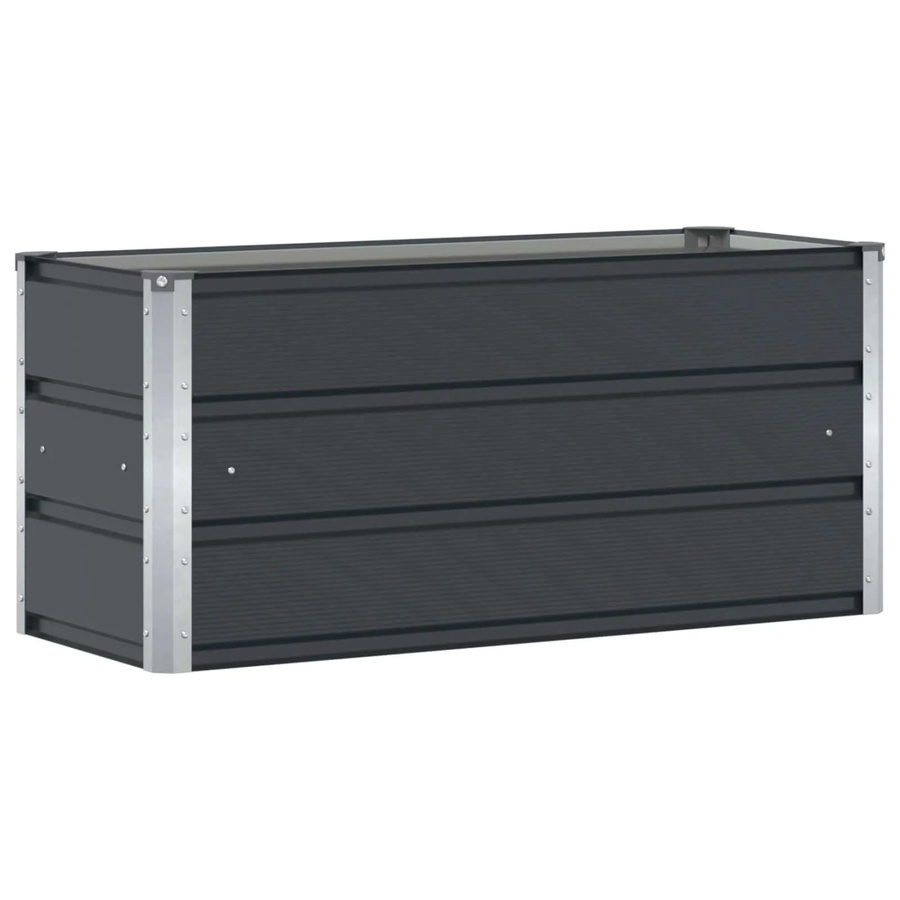 vidaXL Pflanzkübel aus Stahl in Anthrazit, B/T/H: 100 x 40 x 45 cm - Bild 2