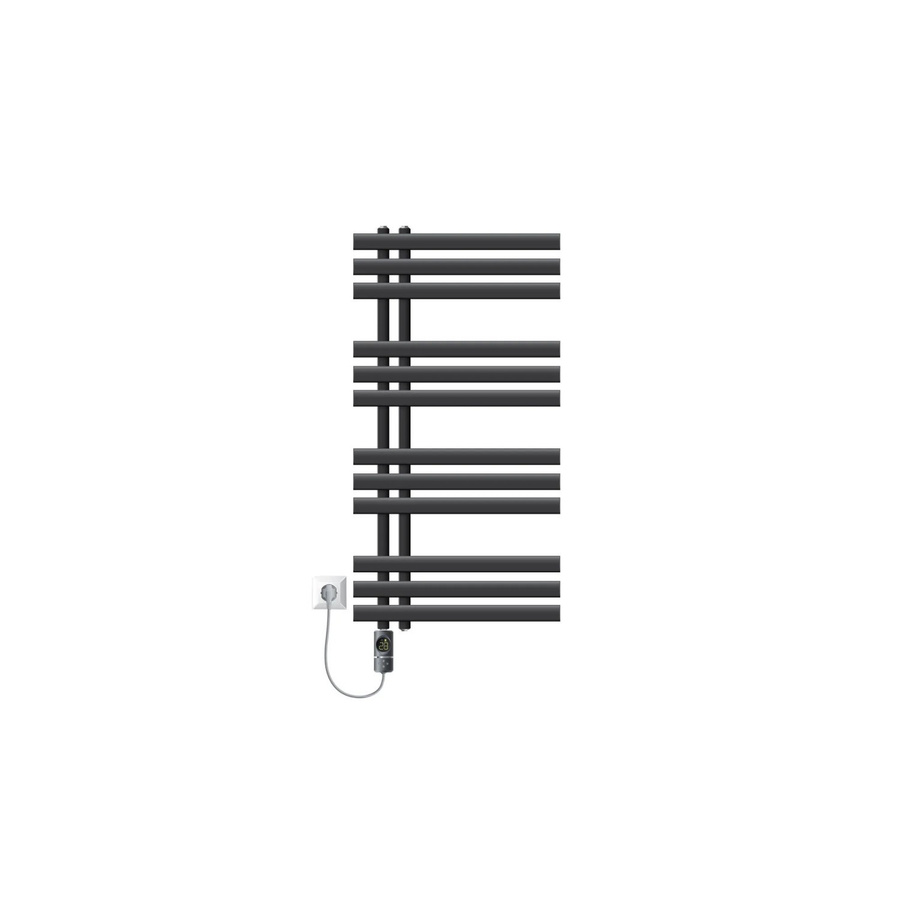 LuxeBath Badheizkörper Iron EM Anthrazit mit Digitalanzeige und 600W Heizstab, B/H: 50 x 100 cm - Bild 3