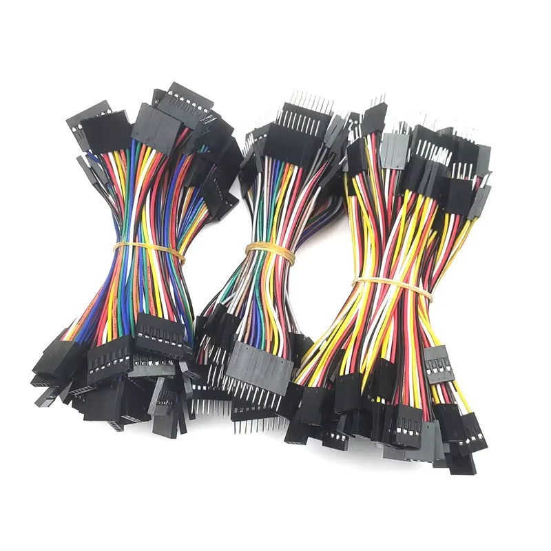 E-SIMPO Dupont Jumper-Kabelbaum 26AWG Set mit 10 Stück Stecker-Buchse-Verbindungen für PCB und Breadboard in Multicolor - Bild 4